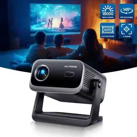 145°Adjustable Stand Mini Projector With WiFi And Bluetooth 1080P Support 18000L Portable Projector 