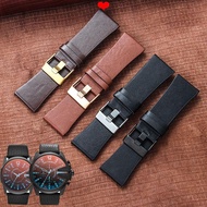 Watch Strap Genuine Leather Watch Strap Suitable for Diesel Diesel DZ4323/1657/4318 Large Dial Plain