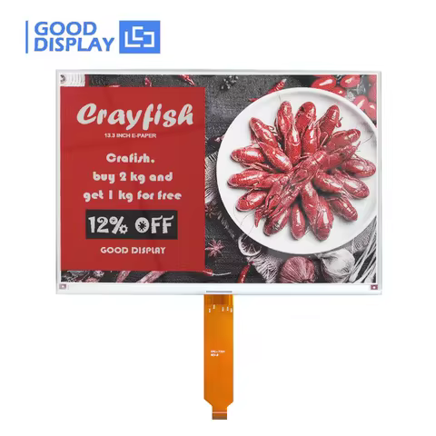 Premium 13.3'' Red E-Ink Display A4 Size, Tri-Color 960x680 Resolution Smooth 1s Partial Refresh GDE