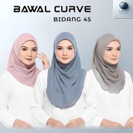 Tudung Raya 2026 Viral Bawal Cotton Curve || Bidang 45 || Premium Bawal Curve Ready Stock