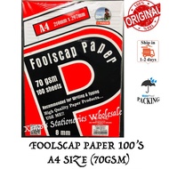 SBS0014 FOOLSCAP PAPER 100'S 70GSM