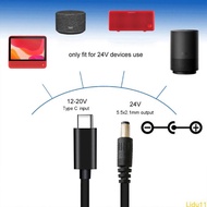 Lidu11 Type C to 24V 5 5x2 1mm Charging Cable for Router Laptop Speaker Modem LED