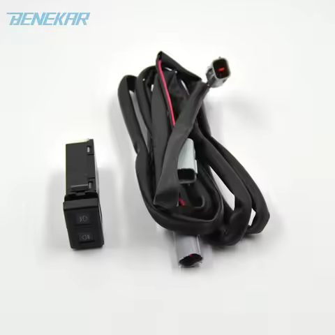 Benekar Front Rear Fog Light Lamp Switch Button and Wire Cable for Mazda 323 626 MPV Premacy