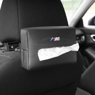 [Ready Stock]BMW M Power Car PU Leather Tissue Holder Box Multipurpose Sun Visor Back Seat Kotak Ker