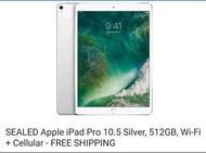 SEALED Apple iPad Pro 10.5 inches 512gb wi-FI + cellular