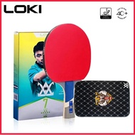 LOKI 7 Star Table Tennis Racket 5 Wood Offensive Ping Pong Bat Sticky Rubber with ITTF Approved Loki