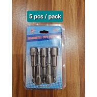 (5 pcs set) Magnetic Tekscrew Adapter 8mm / Long Tek Screw Adaptor / Roofing Teks Screw Adapter