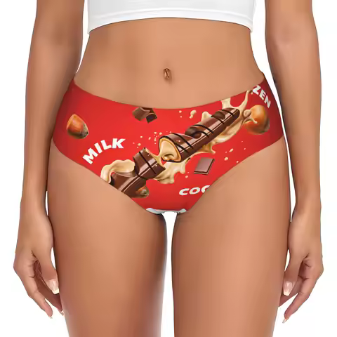 Custom Chocolate K-Kinder B-Bueno Briefs Underwear Womens Breathable Stretch Panties