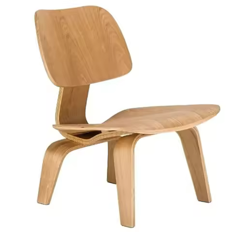 Molded Plywood Dining Chair Wood Base for Kitchen Dining Bedroom Living Room Mid Century Modern Furn