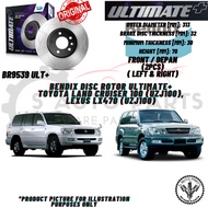 TOYOTA LAND CRUISER (UZJ100)/ LEXUS LX470 (UZJ100) (FRONT OR REAR) 100% BENDIX DISC ROTOR ULTIMATE+
