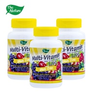 วิตามินรวม พลัส ซิงค์ x 3 ขวด มัลติวิตามิน วิตามินรวม เดอะ เนเจอร์ Multi Vitamin plus Zinc  The Nature Multivitamin