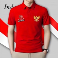 MERAH Collared T-Shirt August 17, 2025 Red and White Collared T-Shirt/ August 2025 Men's Collared T-