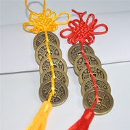 Pure Copper Thickened 5 Five Emperor Copper Coins Real Copper Chinese Knot Red Yellow Five Emperor C