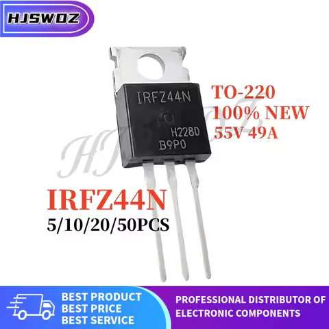 5-10-20-50PCS NEW IRFZ44N IRFZ44 TO220 IRFZ44NPBF 55V 49A 17.5mOhm 42nC TO-220 MOSFET Transistors go