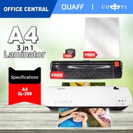 QUAFF SL299 A4 Laminator Hot Cold Laminating Machine with R4 Corner Puncher and Sliding Cutter | OCT