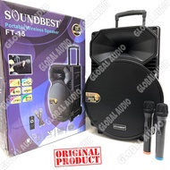 Speaker Portable Meeting Soundbest FT 15 Original 15 inch Free 2bh Mic Bluetooth - USB Speaker Soundbest Ft15 FT-15 ( bisa COD )