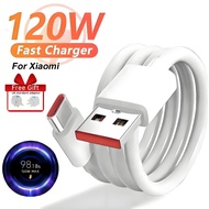 for Xiaomi 120W 6A Type C Fast Turbo Charge Cable For Xiaomi 17 15 14 12 11 10 9 Redmi Note 14 13 12