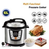 🔥Ready stock🔥 HM10 6L 1200W Electric Pressure Cooker 6 Programmed Timer Rice Cooker Pressure Cooker 