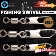 【Fishing Swivel】 Rolling Swivel with Enhanced snap pin/kekili pancing/fishing Connector/snap swivel