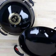 Frying Pan Wok/ Black Enamel Frying Pan 40 Cm Super Thick