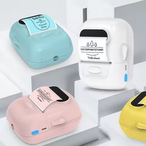 Portable Mini Printer P50 Thermal Adhesive Label Printer without Ink Bluetooth Sticker Printer Barco