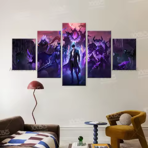 Anime Solo Leveling Poster Anime Solo Leveling Character Wall Artwork Canvas Painting Picture Print 