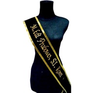 [1 HARI JADI] Selempang wisuda hitam gold/ Selempang bludru
