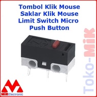 TOMBOL MOUSE CLICK BUTTON MOUSE CLICK SWITCH LIMIT SWITCH MICRO PUSH BUTTON