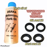 Y125 Y125Z Y125ZR RGS RGV VS125 FX125 FORK OIL SEAL DUST SEAL SET  27 39 10.5