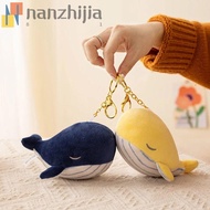 NANZHIJIA Plush Whale Keychain, PP Cotton Fluffy Animal Whale Small Pendant, Cute Simulation Ins Col