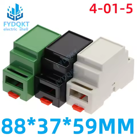 1pcs Standard 35-type Guide Rail Mounting Instrument Housing 4-01-5: 88x37x59mm Flame Retardant ABS 