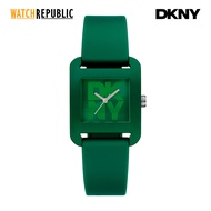 [FREE GIFT] DKNY City Sport Green Rubber Analog Quartz Watch For Women DK1L002P0065