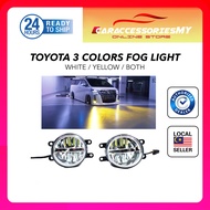 Toyota 3 colors led fog lamp alphard vellfire estima camry lexus hilux vios agh30