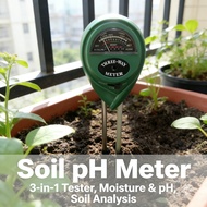 pH Tanah Meter 3 in 1 Soil Moisture Meter pH Meter for Soil Tester Soil pH Meter SHS Kebun