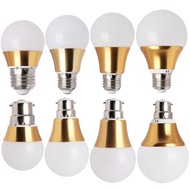 Dimmable LED Light Bulb E27 B22 3W 5W 7W 9W 5730 SMD Golden Lamp 220V Cool White 6000K，Warm White 28