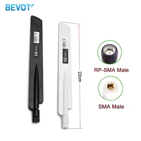 2PCS 5G 5.8G Antenna 8dBi RP-SMA or SMA Male Dual Band 5G 5.8G WiFi Antenna Black or White