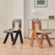 Economic Chair Vintage Home Designer Rattan Chair Modern Homestay Chair French Light Luxury Dining C