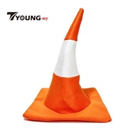 [Available] Traffic Cone Hat Silly Traffic Cone Costume Hat Lightweight Soft for Partygoers, Hallowe