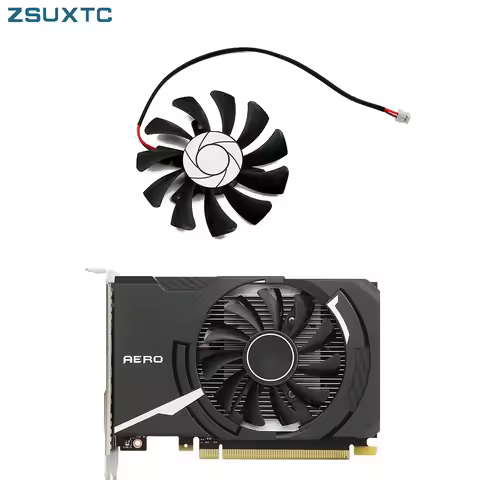 75MM 2Pin HA8010H12F-Z GTX 1030 Fan For MSI Geforce GTX 750Ti 750 N740 GTX730 GTX740 R7 250 Graphic 