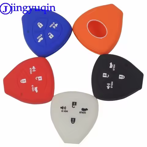 jingyuqin Remote 4 BTN Silicone Key Cover Case For TOYOTA Corolla Hilux Vitz Rav4 Aqua Camry Highlan