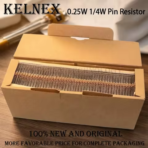 5000pcs/Lot 1/4W Carbon Film Resistor 5% 0.25W 1R-10M 0R 10R 100R 120R 150R 220R 470R 1K 2.2K 4.7K 1