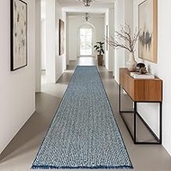 2'7" x 8' Washable Runner Rug for Hallway, Non Slip Low-Pile Kitchen Rug, Durable Soft Floor Carpet 