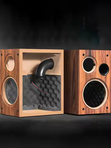 6.5 Inch Speaker Cabinet 18mm MDF Empty Sound Box DIY Enclosure Front Rear Port Speaker Accessories 