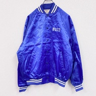90年代奧本大學緞面體育場夾克 - 復古藍色，L碼（古著）