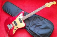 FENDER squier deluxe jazzmaster candy apple red guitar 電結他.連圖中原廠舊厚袋袋袋袋袋袋袋