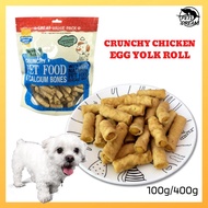 Chicken Egg Yolk Roll Dog Treats (DAILY DOG SNACK) Pet Dog food treats Omega 3 Protein