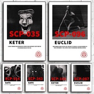 Vintage SCP Foundation 035 049 096 Supernatural Abnormal Phenomenon Posters Canvas Painting Wall Art