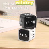 WITAKEY Digital Cube Timer, Gravity Sensing 3 Volume Adjustable Pomodoro Timer,  Rotation Timing Cus