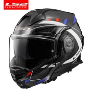 LS2 FF901รุ่น Advant X คาร์บอนไฟเบอร์พลิกขึ้น180 ° หมุนได้เลนส์คู่หมวกกันน็อค Casque Casco Capacete