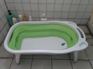 (H)二手 摺疊式浴盆 洗澡盆 兒童浴盆 便攜兒童浴桶 嬰兒洗澡桶~外觀汙跡無法清除~80*47*22公分 ~